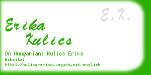 erika kulics business card